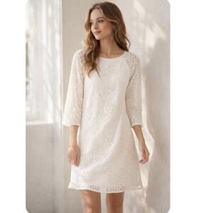 NWT Lilly Pulitzer White Lace Shift Dress Size 0